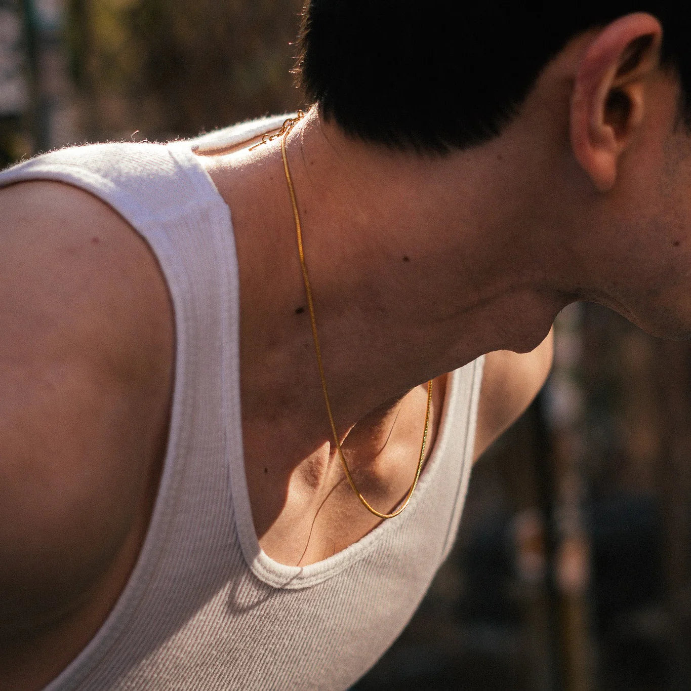 snake chain necklace - gold