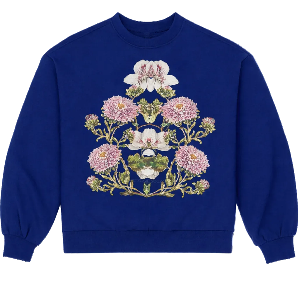 de souza - arc shoulder sweatshirt - blue - emanuel new york