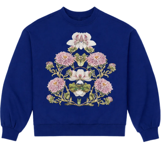 de souza - arc shoulder sweatshirt - blue - emanuel new york
