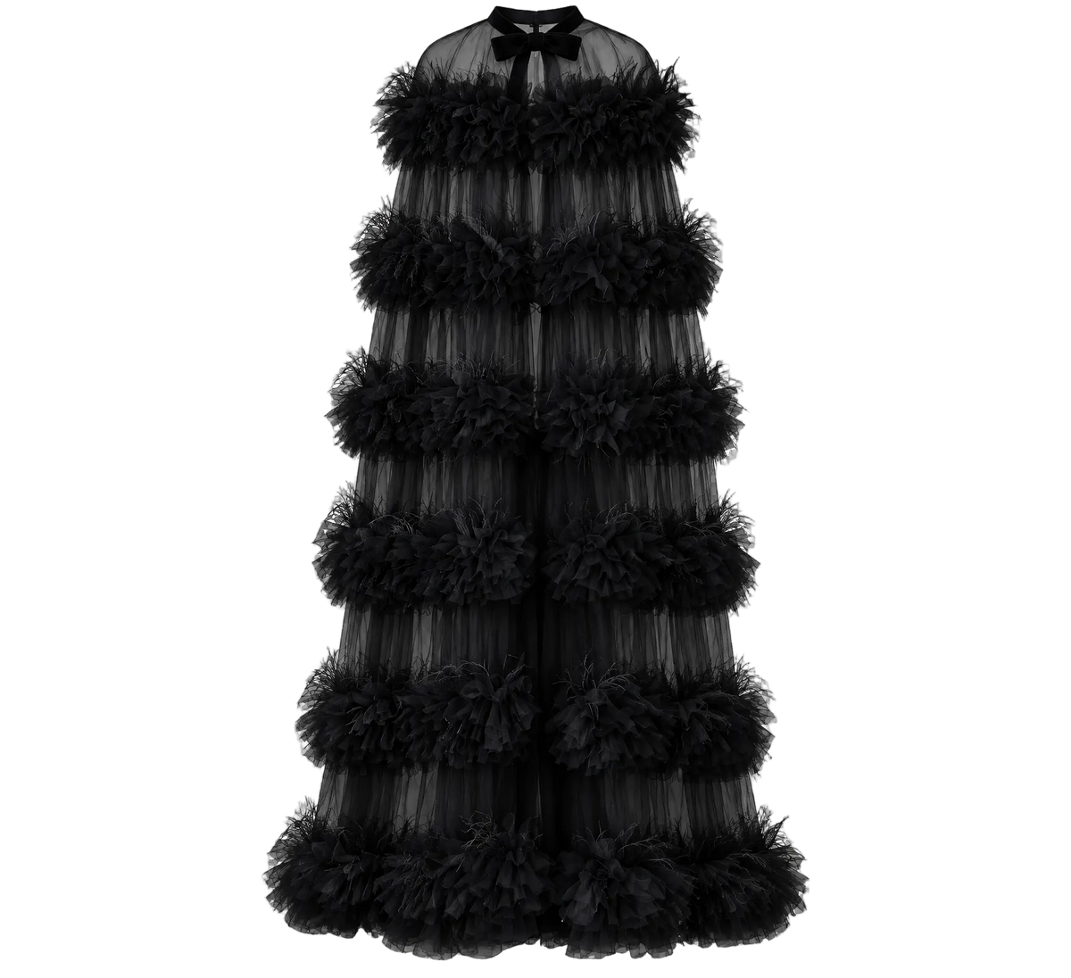 nocturne feather-tier cape