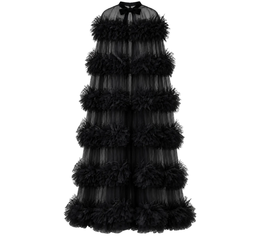 nocturne feather-tier cape