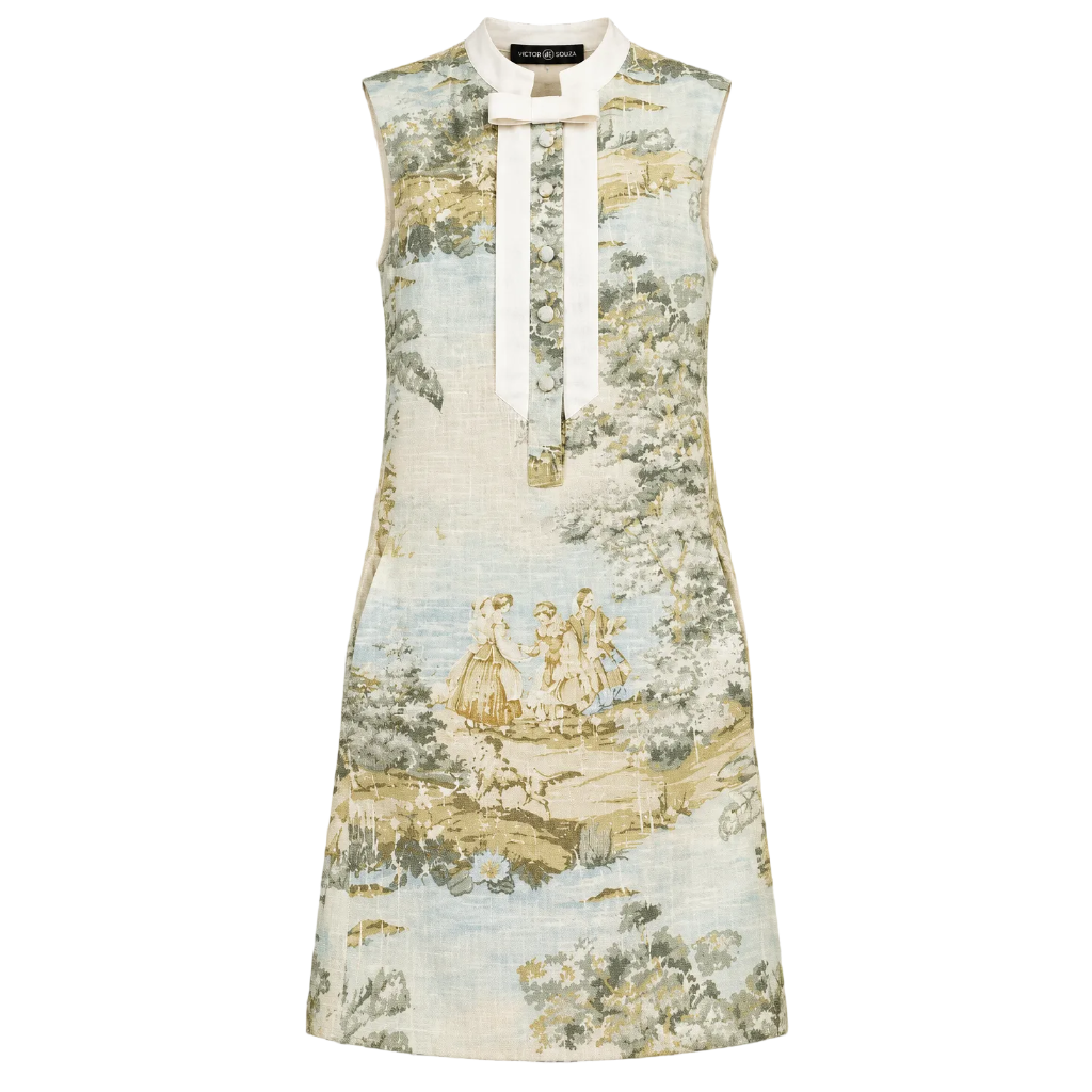 silk and wool bow dress