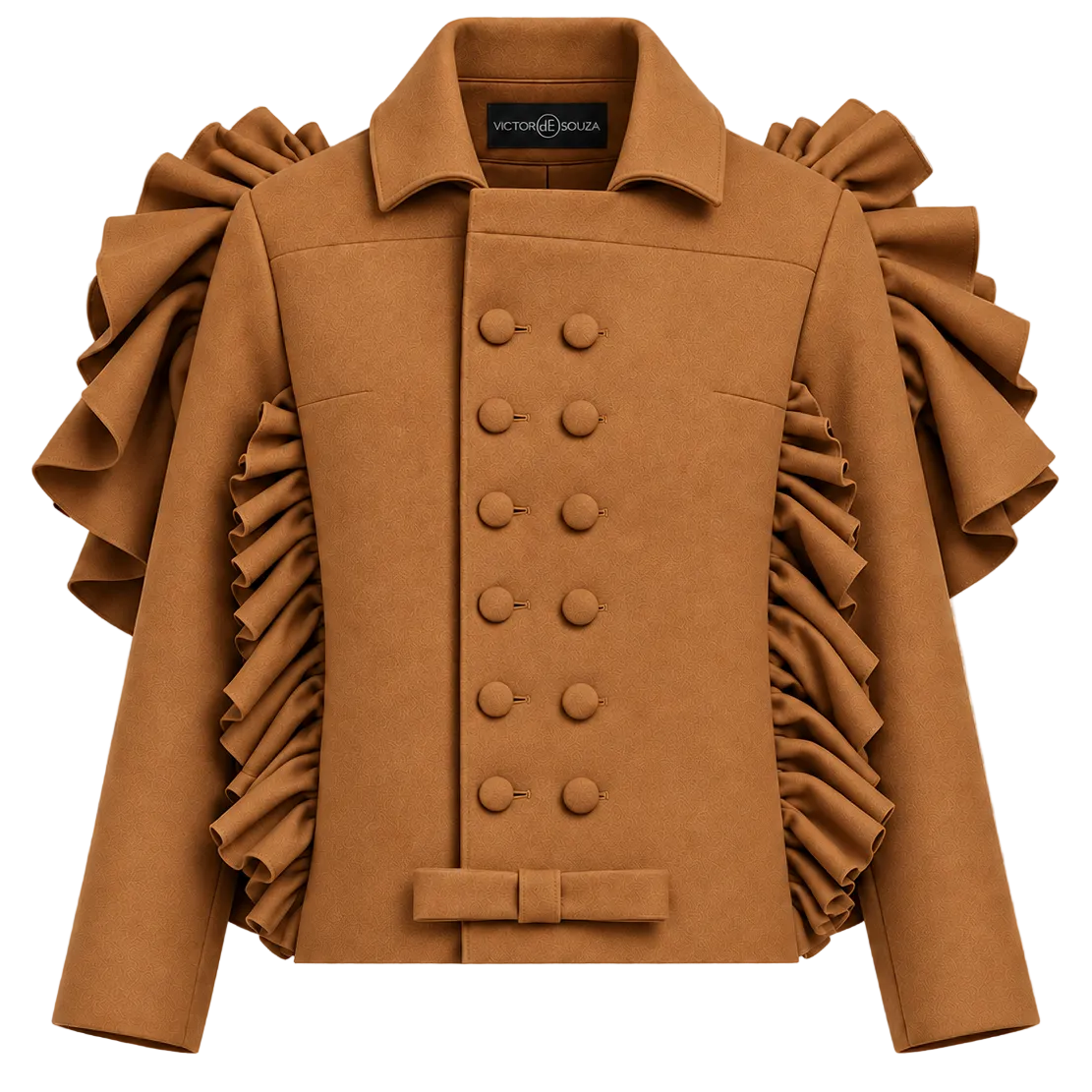 cavalier ruffle wool jacket
