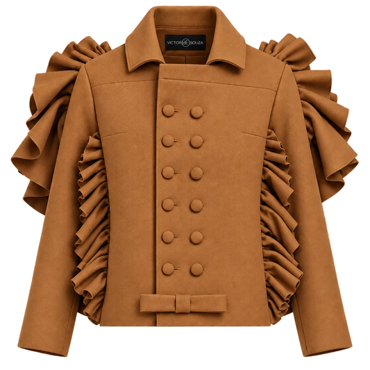 cavalier ruffle wool jacket