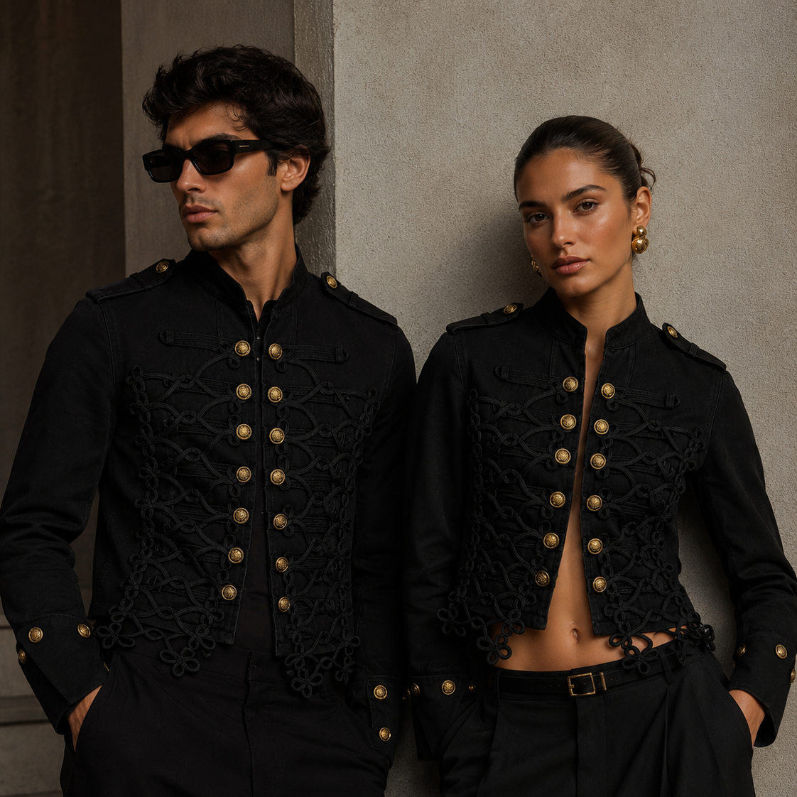 de souza - denim military jacket - emanuel new york
